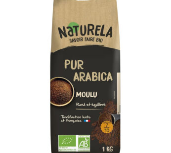 NATURELA – Café moulu pur arabica bio 1kg