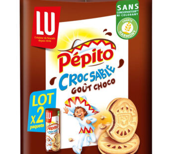 PEPITO Croc Sablé – Biscuits fourrés au chocolat au lait 2x294g