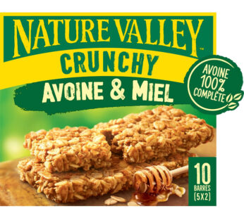 NATURE VALLEY Crunchy Barres céréalières à l&rsquo;avoine et miel