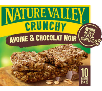 NATURE VALLEY Crunchy – Barres céréalières à l&rsquo;avoine et chocolat noir 10x21g