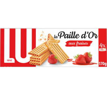 LA PAILLE D&rsquo;OR – Gaufrettes fourrées à la fraise 170g