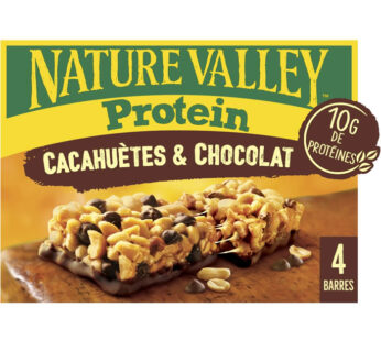 NATURE VALLEY Protein – Barres protéinées à la cacahuète et chocolat noir 4x40g