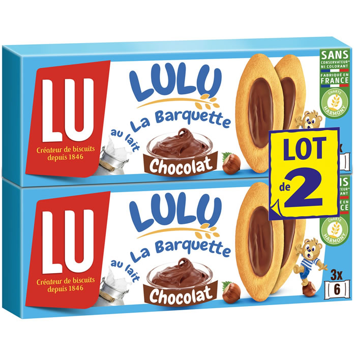 LU Lulu Barquettes - Barquettes nappés au chocolat au lait 2x120g