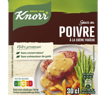 KNORR – Sauce au poivre à la crème fraîche – 30 cl