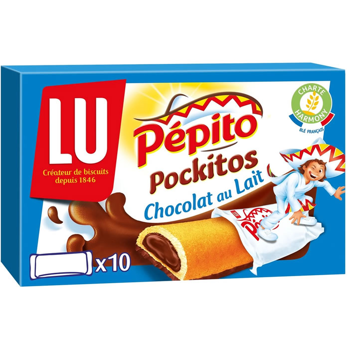 PEPITO - Pockitos Biscuits fourrés au chocolat au lait 295 g