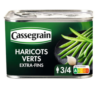 CASSEGRAIN – Haricots verts extra-fins cueillis et rangés main 390g