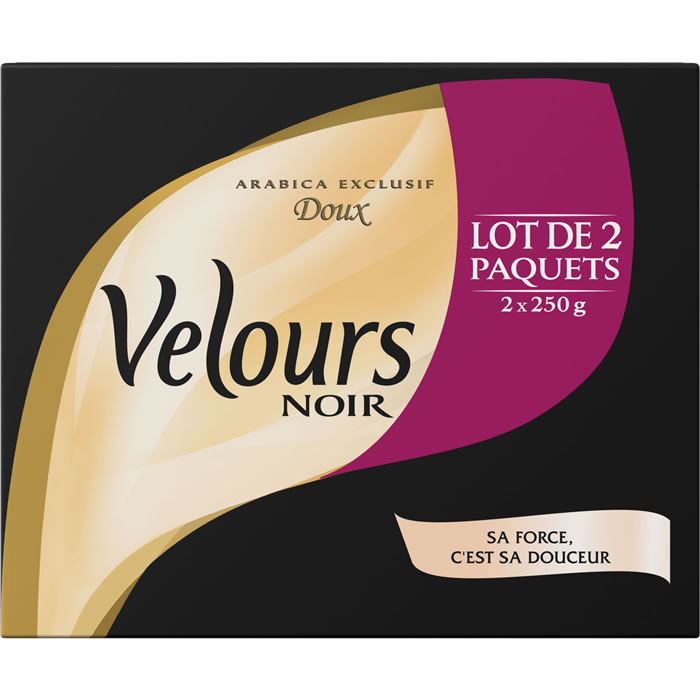 VELOURS NOIR - Café moulu pur arabica 2x250g