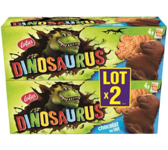 LOTUS Dinosaurus – Biscuits nappés au chocolat au lait 450g