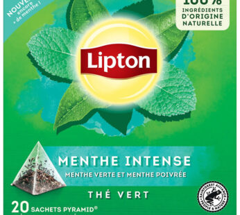 LIPTON Thé vert à la menthe intense (20 sachets, 32g)
