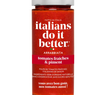 ITALIANS DO IT BETTER – Sauce tomate fraîche et piment Arrabbiata – 290g