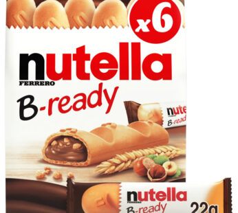 NUTELLA B-Ready – Barres biscuitées croustillantes au chocolat Nutella 6x22g