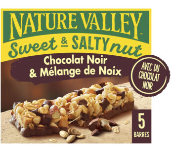 NATURE VALLEY Sweet & Salty Nut Barres céréalières à l&rsquo;avoine, chocolat noir et noix