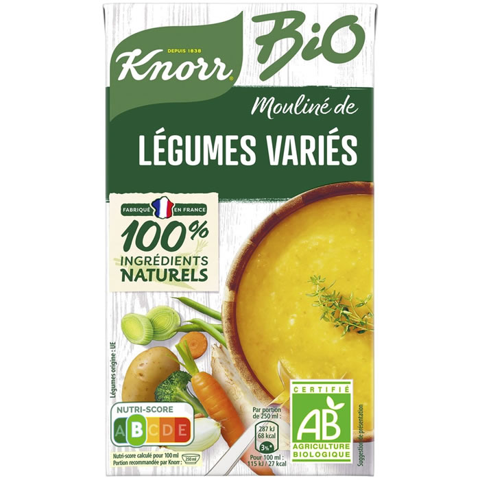 KNORR - Soupe mouliné de légumes bio 1 L