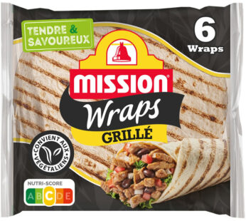 MISSION – Wraps de blé nature grillée 370g