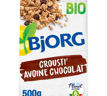 BJORG – Céréales d’avoine et chocolat bio 500 g