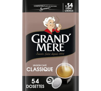 GRAND MERE – Dosettes de café classique Grand Format (54 dosettes)