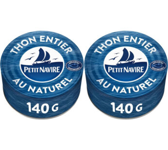 PETIT NAVIRE – Thon entier au naturel 2x140g