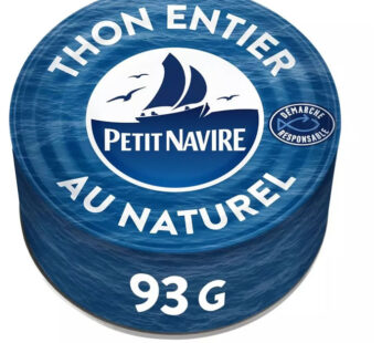 PETIT NAVIRE – Thon entier au naturel 93 g