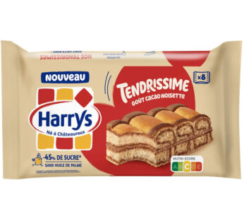 HARRYS – Gâteaux moelleux au chocolat et noisette 264g