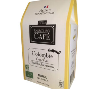 FAUBOURG CAFE – Café moulu pur arabica bio Colombie 250g