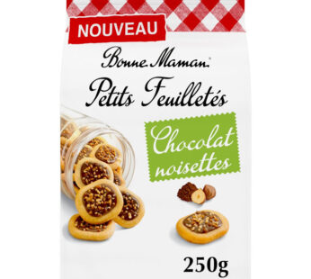 BONNE MAMAN – Biscuit feuilleté fourrés au chocolat noisette 250g