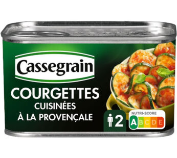 CASSEGRAIN – Courgettes cuisinées à la Provençale et huile d’olive Moyen Format 375g