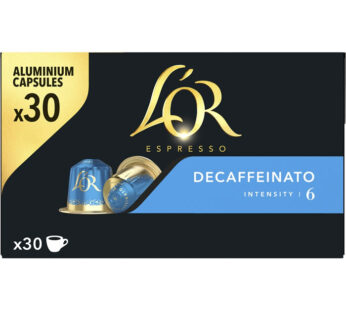 L&rsquo;OR – Capsules de café décaféiné N°6 30 capsules