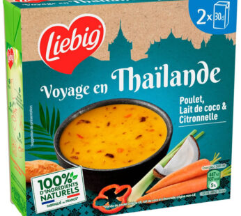 LIEBIG Thaïlande – Soupe de poulets, légumes, lait de coco et citronnelle 2x30cl