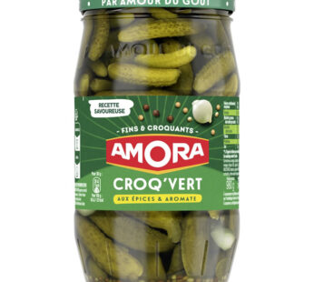 AMORA – Cornichons fins aux 6 épices et aromates – 540 g