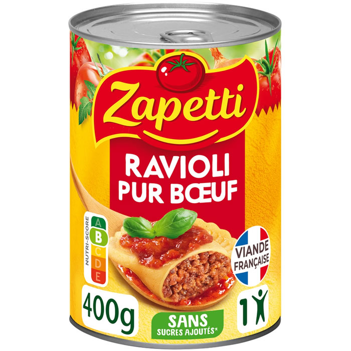 ZAPETTI - Ravioli pur boeuf Petit Format 400 g