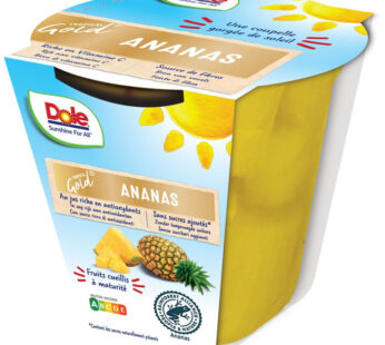 DOLE Tropical Gold – Ananas en morceaux sans sucres ajoutés 110 g