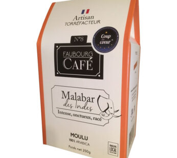 FAUBOURG CAFE Malabar des Indes – Café moulu pur arabica 250g