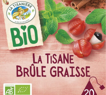LA TISANIERE Infusion brûle graisse menthe cannelle guarana bio (30g)