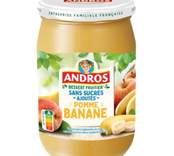 ANDROS – Dessert pomme et banane sans sucres ajoutés 650 g