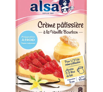 ALSA – Préparation pour crème pâtissière sans cuisson à la vanille 125 g