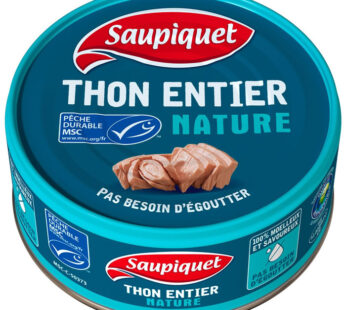 SAUPIQUET – Thon entier au naturel MSC 140g