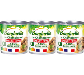 BONDUELLE – Champignons émincés épais 3 x 115 g