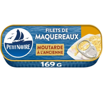 PETIT NAVIRE – Filets de maquereaux à la moutarde à l&rsquo;ancienne 169g