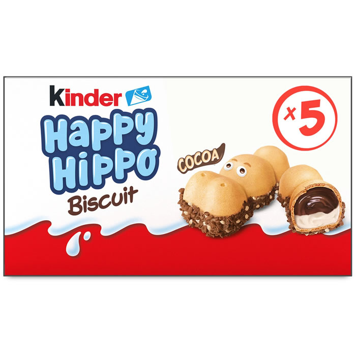 KINDER - Happy Hippo Barres croustillantes fourrées au chocolat au lait 104 g