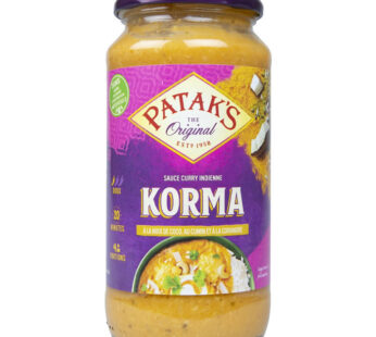 PATAK&rsquo;S – Sauce korma à la noix de coco, cumin et coriandre 450 g