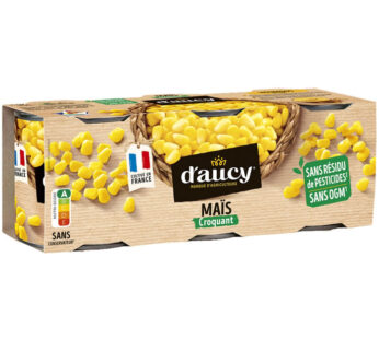 D&rsquo;AUCY – Maïs doux sans résidu de pesticides 3 x 140 g