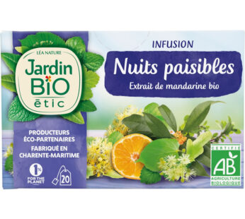 JARDIN BIO Étic Infusion nuits paisibles bio (20 sachets, 30g)