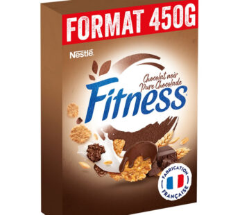FITNESS – Céréales pétales de blé complet au chocolat noir 450 g