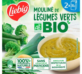 LIEBIG – Soupe mouliné de légumes verts bio 2x30cl