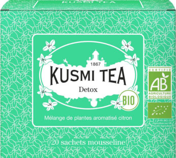 KUSMI TEA Détox – Maté, thé vert, citronnelle bio (40g)