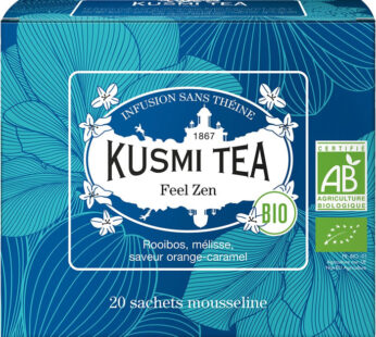 KUSMI TEA Feel Zen – Infusion rooibos, mélisse, orange-caramel bio (40g)