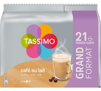 TASSIMO – Dosettes de café au lait (Grand Format, 21 dosettes)