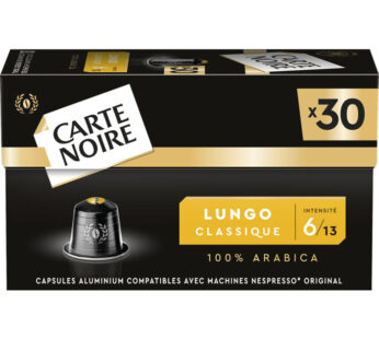 CARTE NOIRE – Capsules de café allongé N°6 (30 capsules)