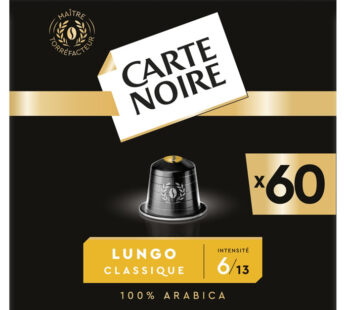 CARTE NOIRE – Capsules de café allongé N°6 (60 capsules)