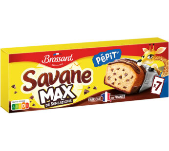 BROSSARD Savane Max – Gâteaux moelleux aux pépites au chocolat au lait 210 g